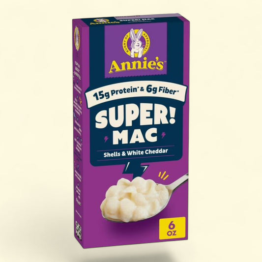 Annie's Super! Mac, Shells and White Cheddar, 6 oz
