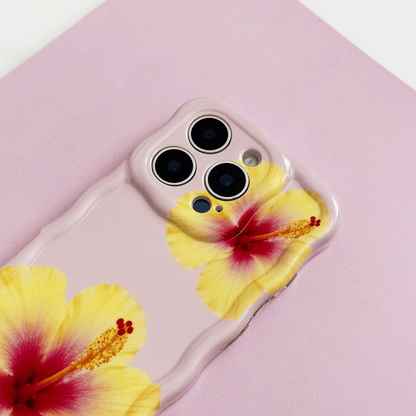 Wavy Phone Case - Hibiscus Crush