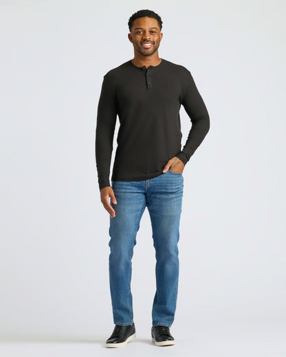 Black & White Classic Henley 6-Pack
