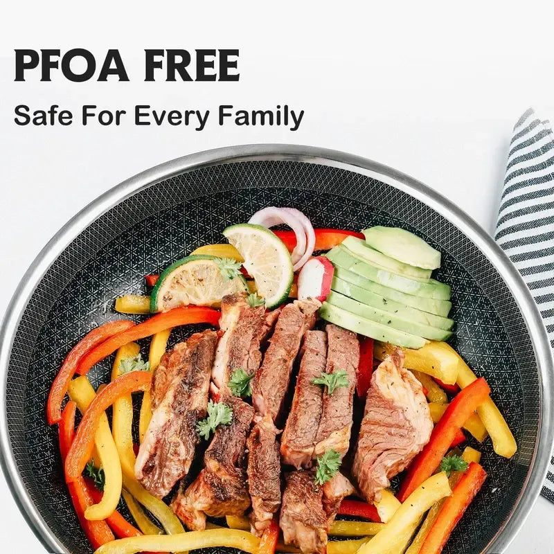 Hybrid Nonstick Stainless Steel Cookware Set – Durable, Easy-Clean Cookware for Everyday Cooking