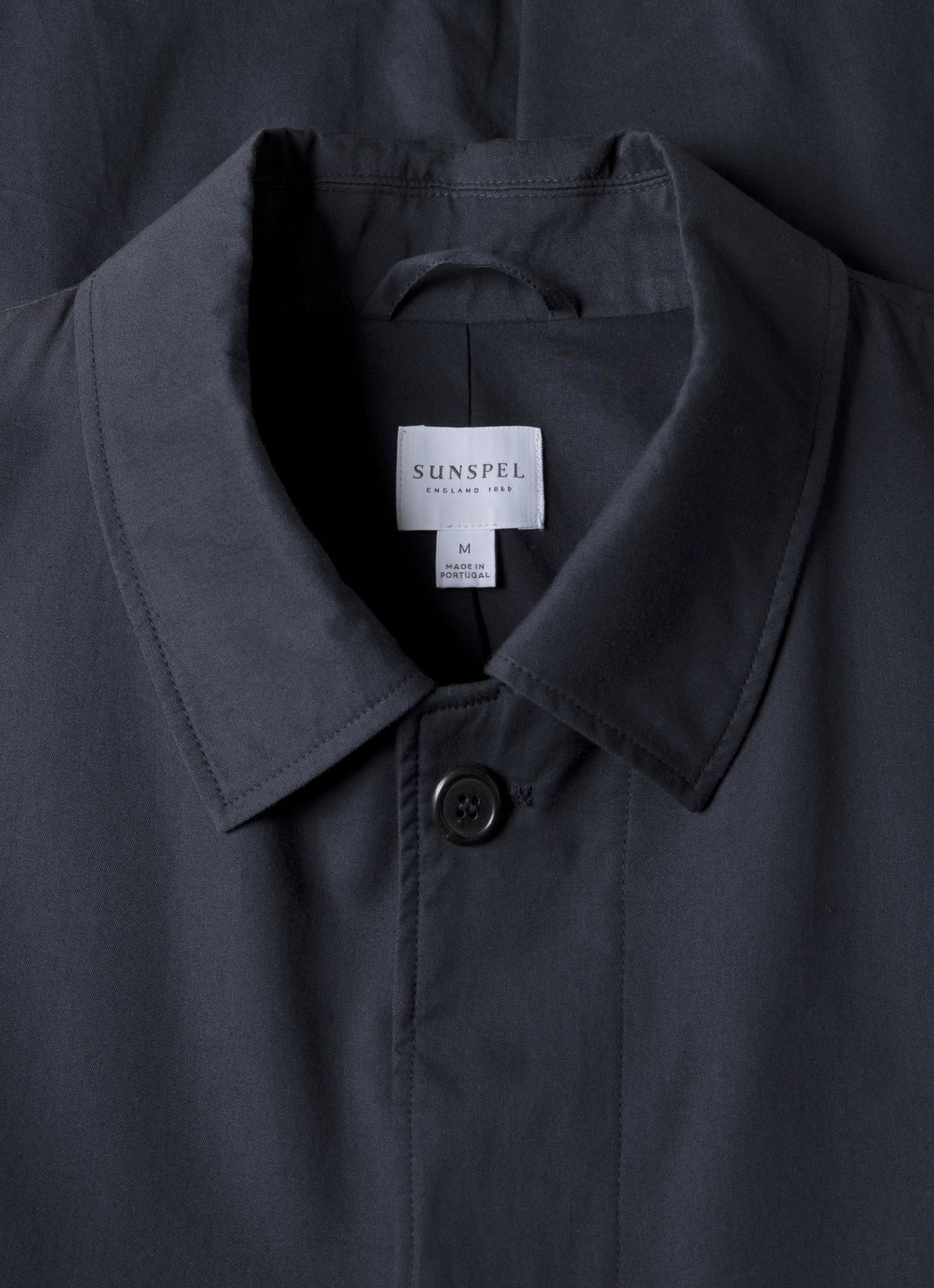 Mens Showerproof Cotton Mac In Navy