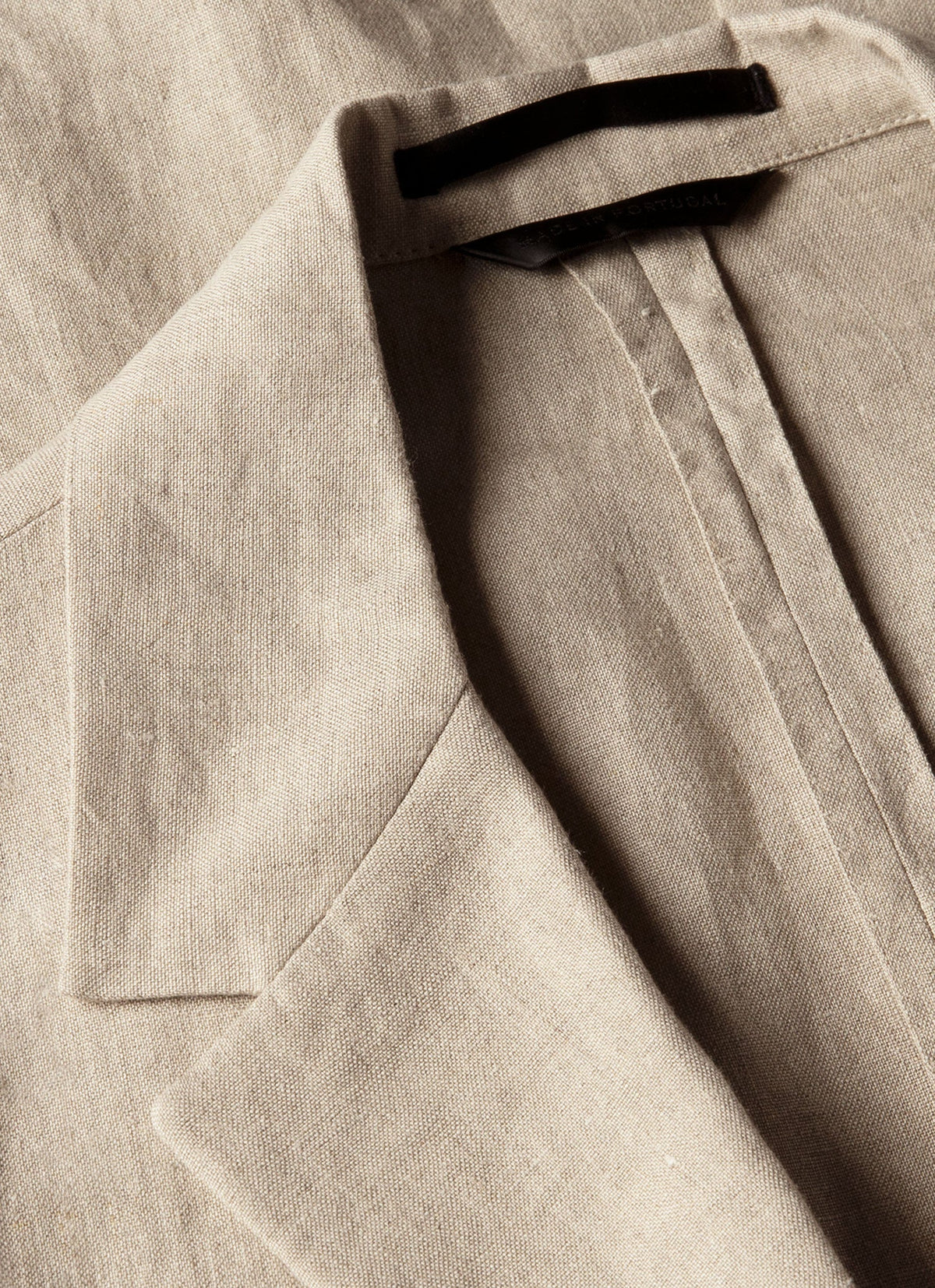Mens Linen Blazer In Sand Mjac7186 Brbd