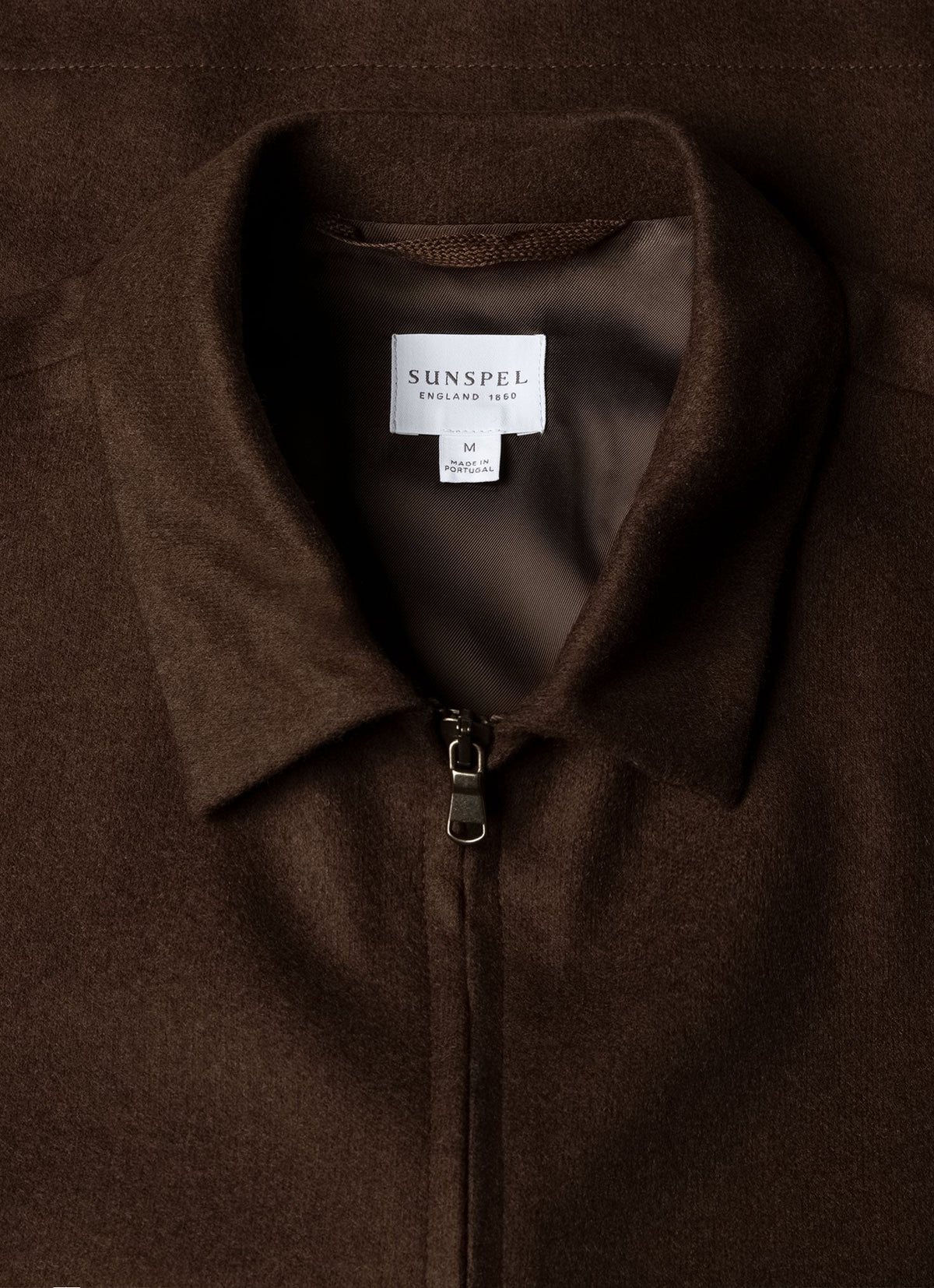 Mens Boiled Wool Harrington Jacket In Truffle Mjac7200 Brgd