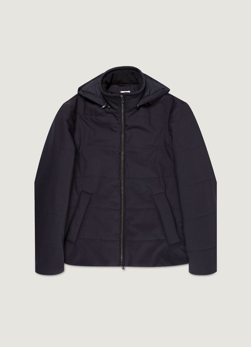 Mens Wool Puffa Jacket In Navy Mjac7204 Buaa