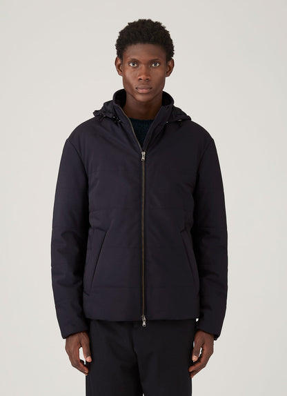 Mens Wool Puffa Jacket In Navy Mjac7204 Buaa