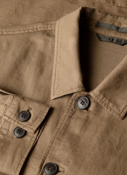 Mens Cotton Linen Jacket In Dark Cedar Mjac7207 Brgr