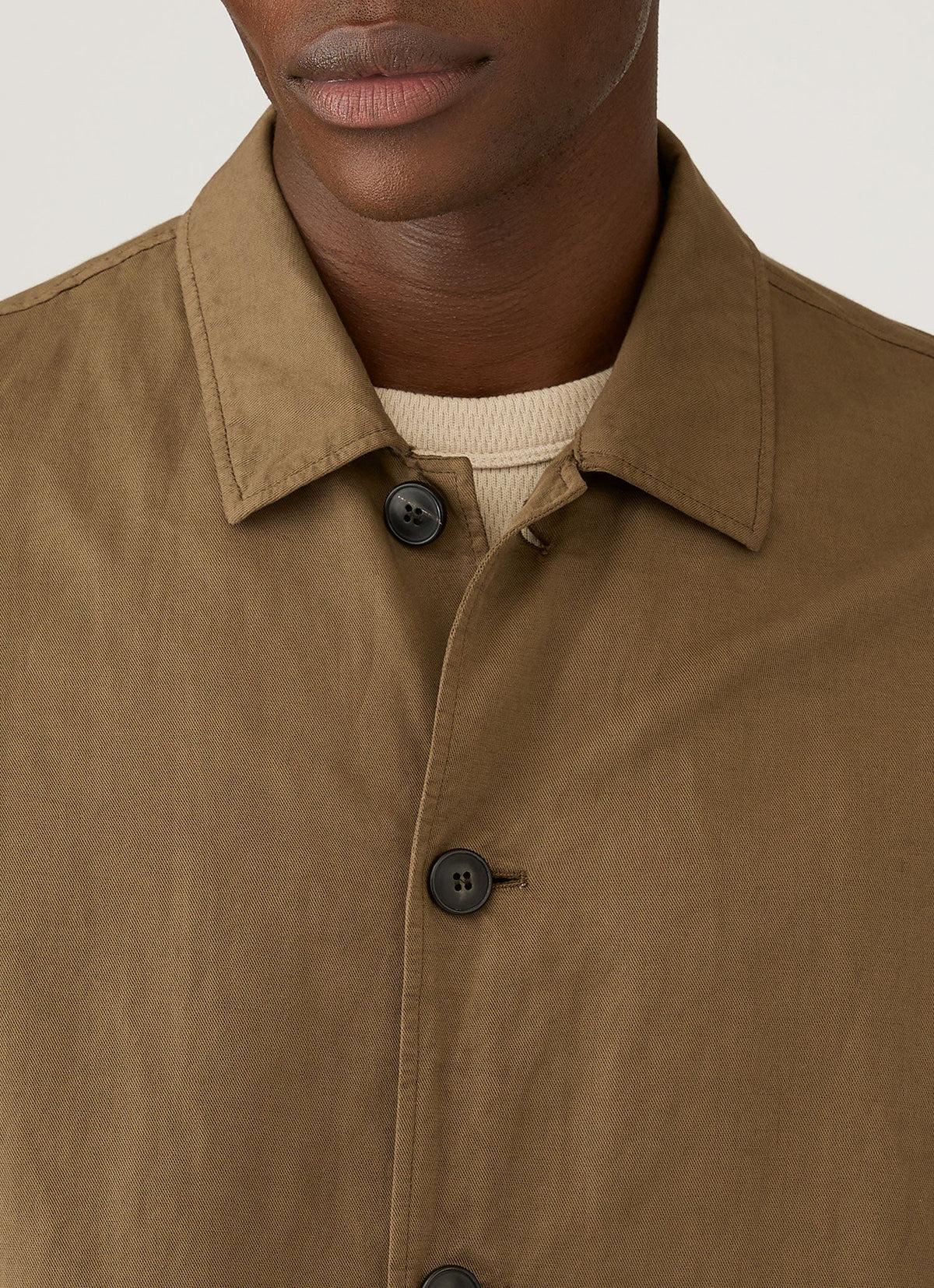 Mens Cotton Linen Jacket In Dark Cedar Mjac7207 Brgr