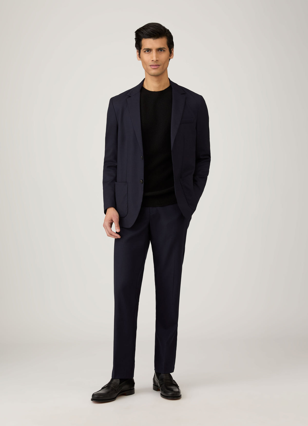 Men S Crew Neck Sweater In Black