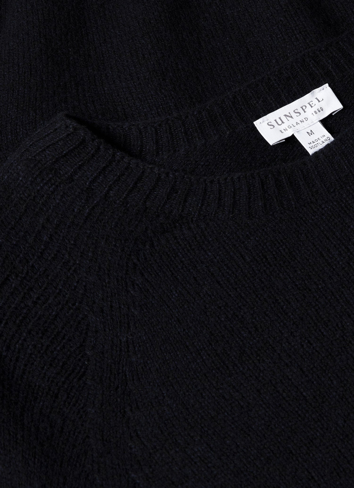 Mens Lambswool Crew Neck Jumper Dark Navy Mouline Mjum8066