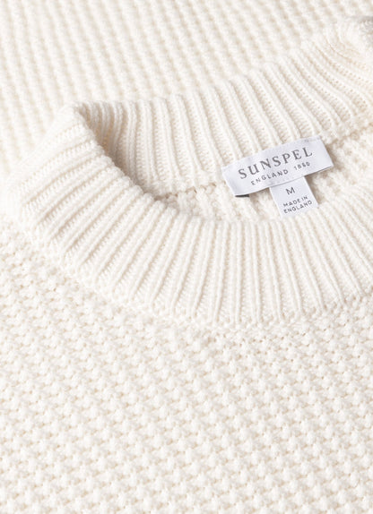 Mens Mariner Mock Neck Jumper In Ecru Mjum8250 Whcr