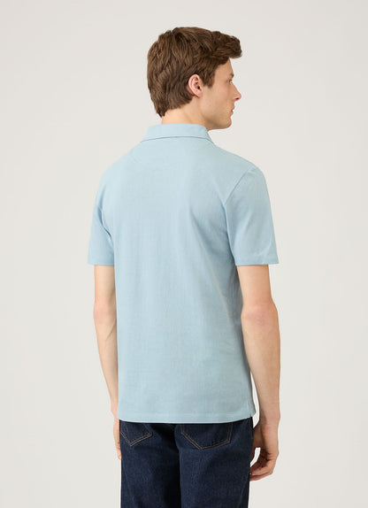 Mens Riviera Polo Shirt In Sky Blue Mpol1026 Butz