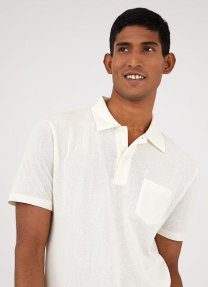 Mens Cotton Riviera Polo Shirt Archive White Mpol1026