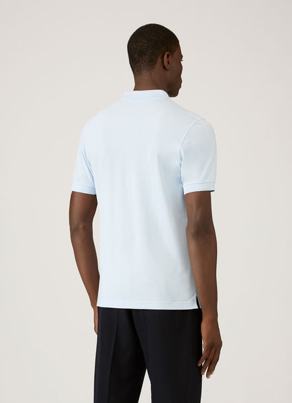 Men's Piqué Polo Shirt in Pastel Blue
