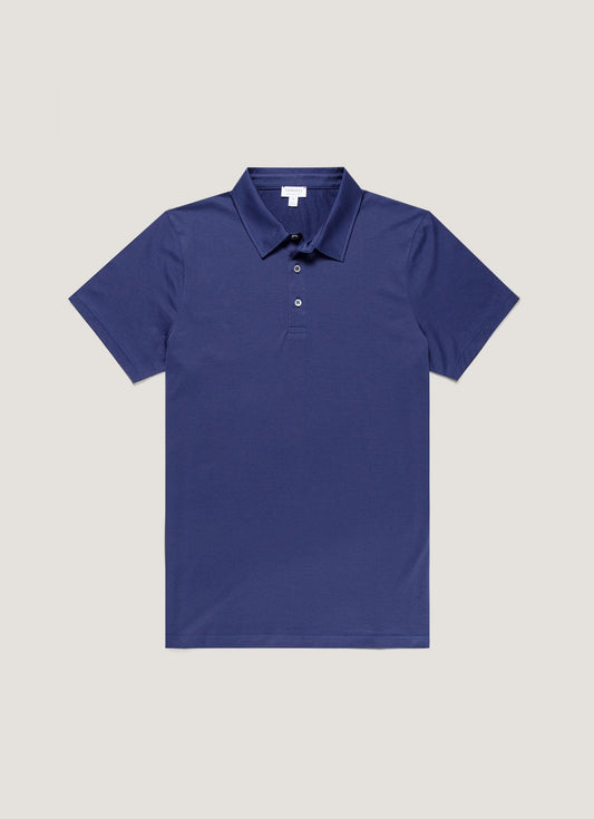 Men's Classic Jersey Polo Shirt in Ink Blue