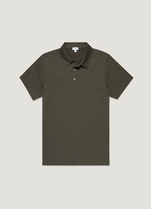 Men's Classic Jersey Polo Shirt in Dark Green
