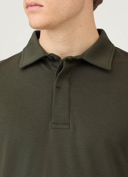 Mens Heavyweight Rugby Polo Shirt In Dark Green Mpol1066 Gnin