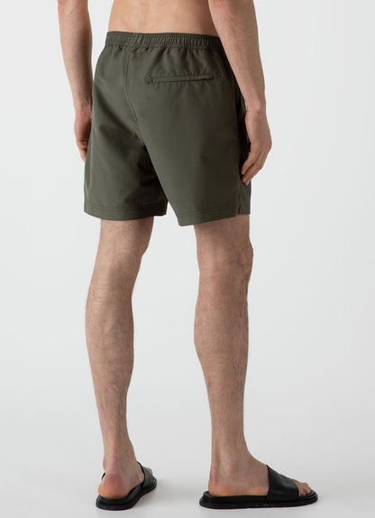 Mens Drawstring Swim Shorts In Hunter Green Mshr3705 Gngc