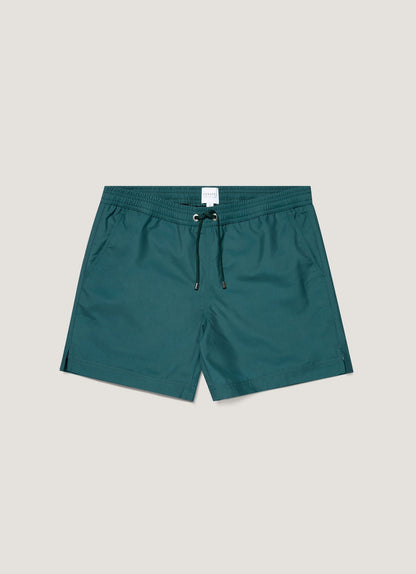 Mens Drawstring Swim Shorts In Forest Mshr3705 Gnjd