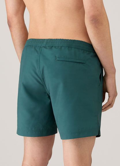 Mens Drawstring Swim Shorts In Forest Mshr3705 Gnjd