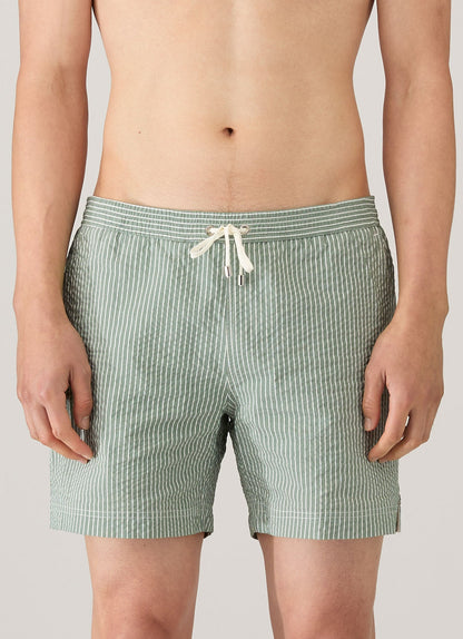 Mens Drawstring Swim Shorts In Bright Green White Mshr3705Txs Stor