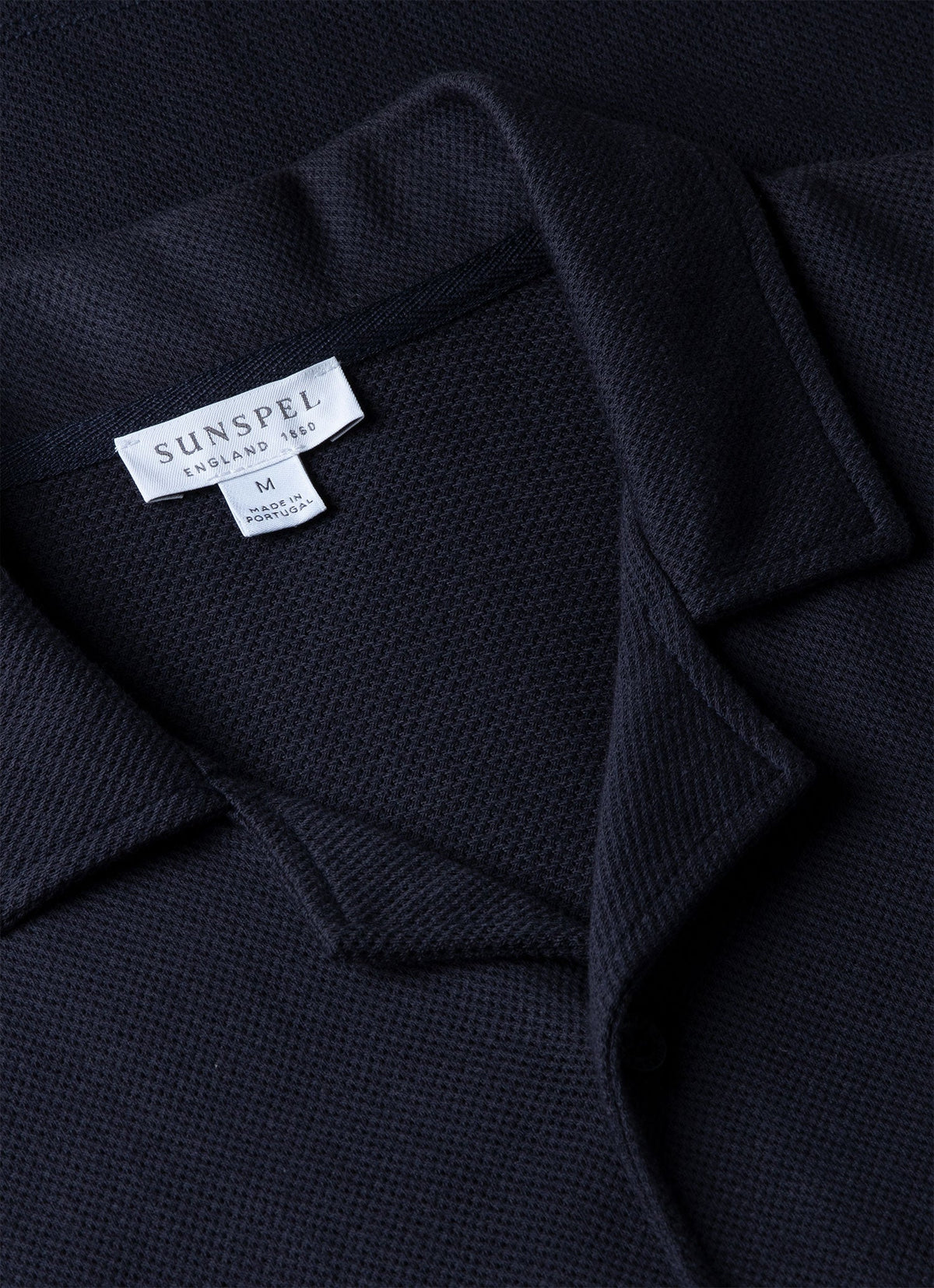Mens Cotton Riviera Camp Collar Shirt In Navy