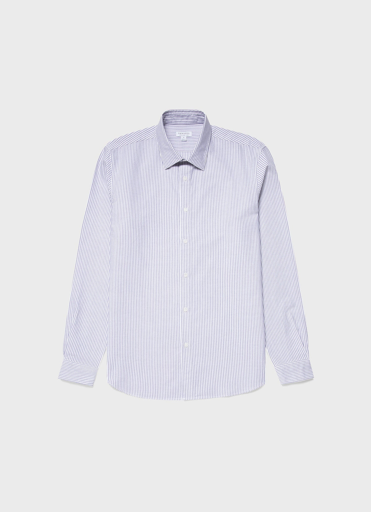 Men S Oxford Stripe Shirt In White Navy Oxford Stripe Msht2060 Stkt