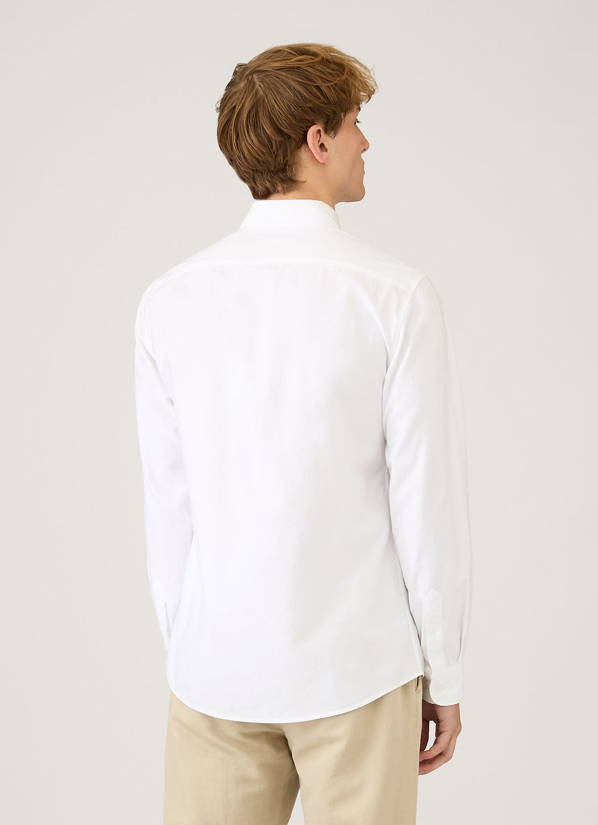 Mens Button Down Oxford Shirt In White Msht2107 Whaa