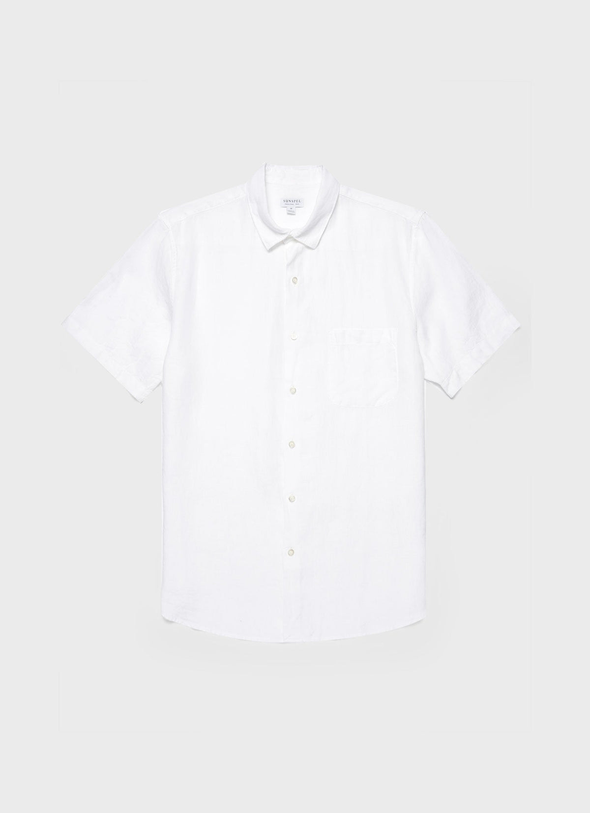 Mens Short Sleeve Linen Shirt In White Msht2039 Whaa