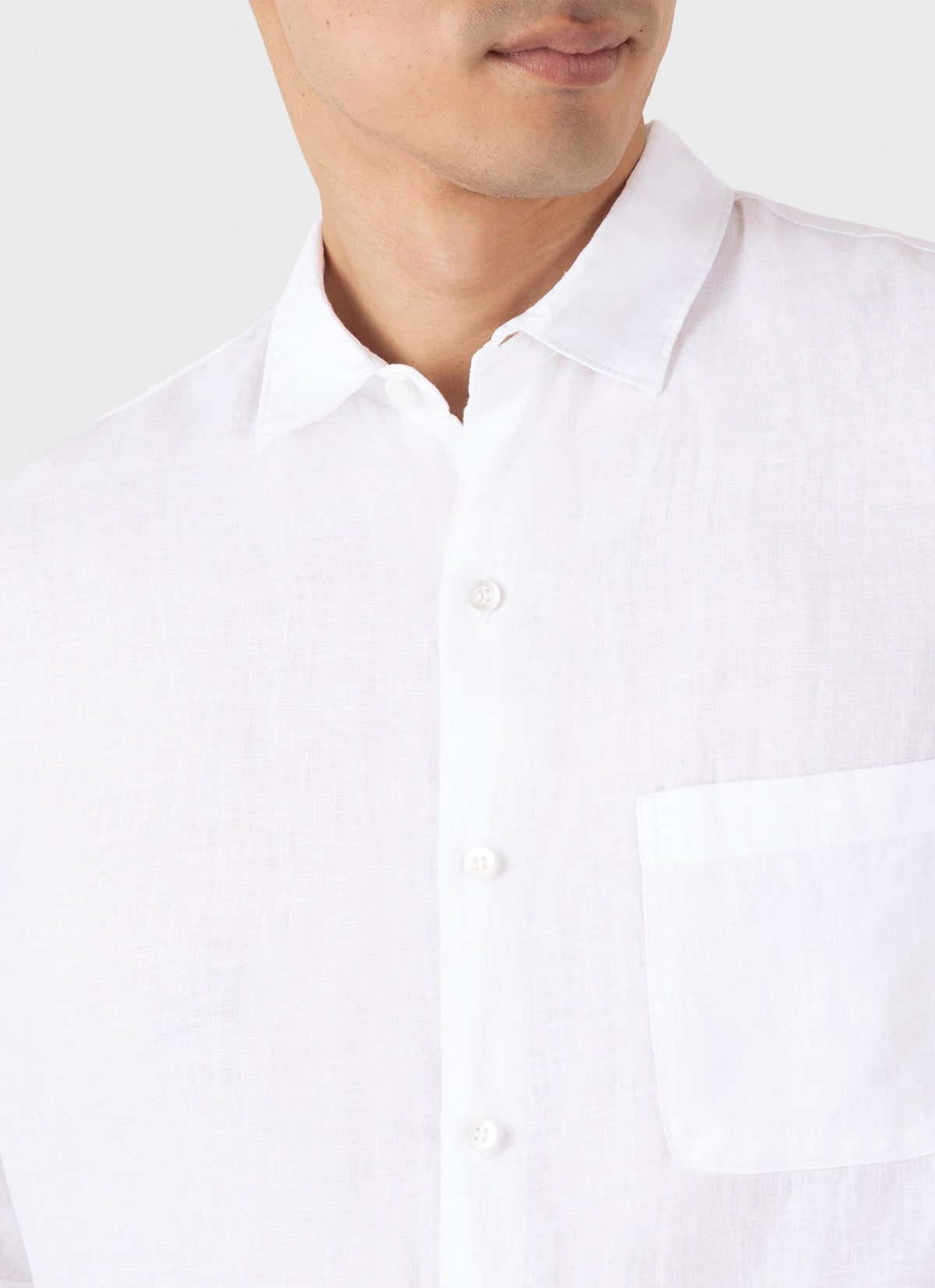 Mens Short Sleeve Linen Shirt In White Msht2039 Whaa