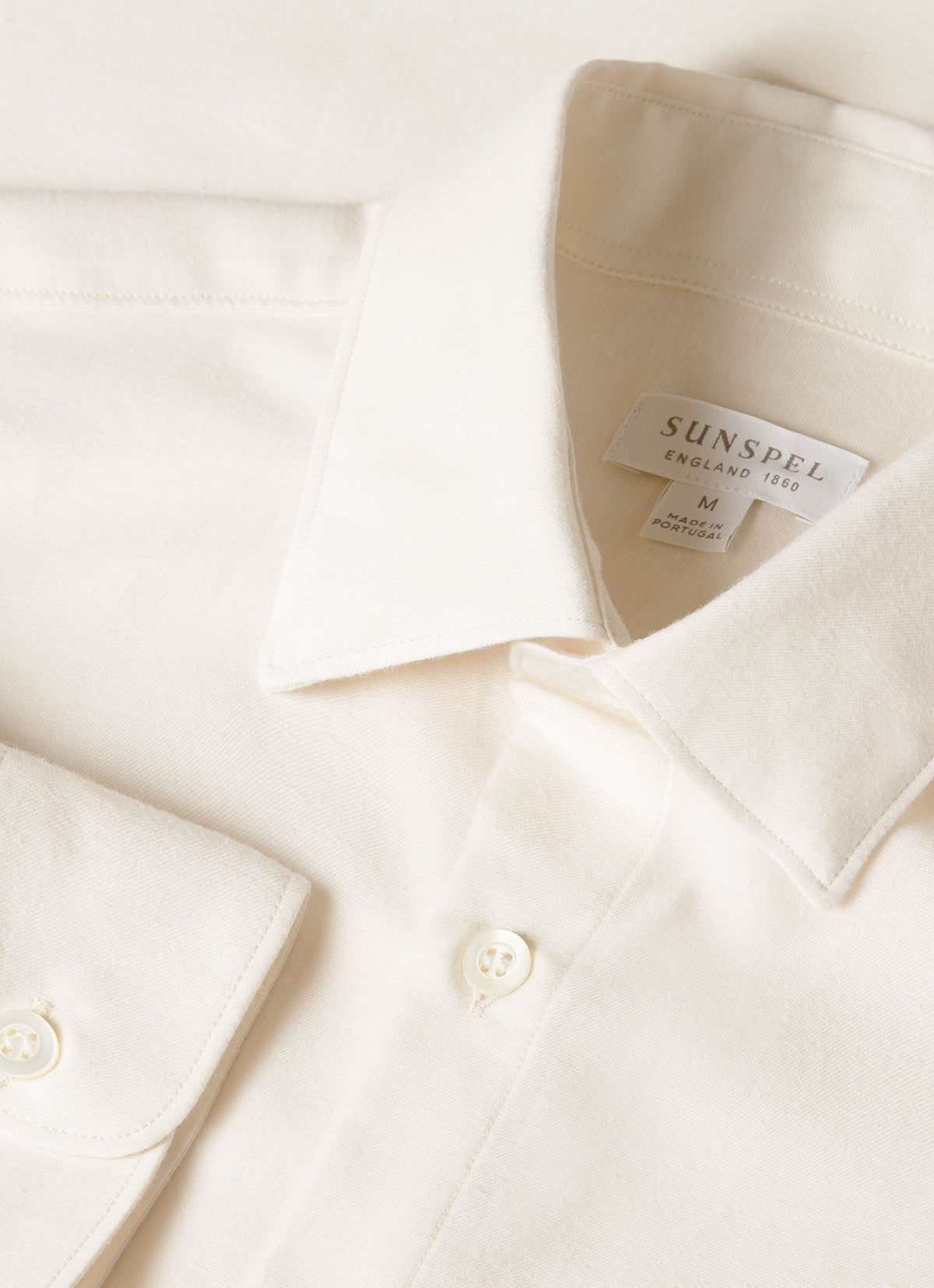 Mens Cotton Cashmere Shirt In Warm White Msht2120 Whig