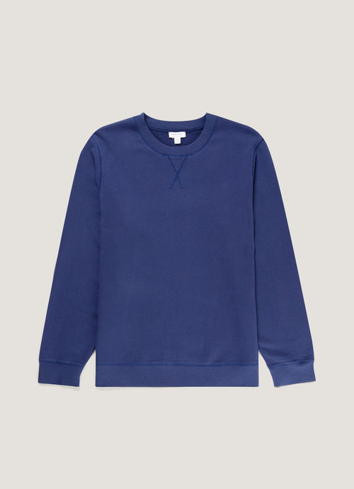 Mens Loopback Sweatshirt In Ink Blue Mswe1516 Buwx