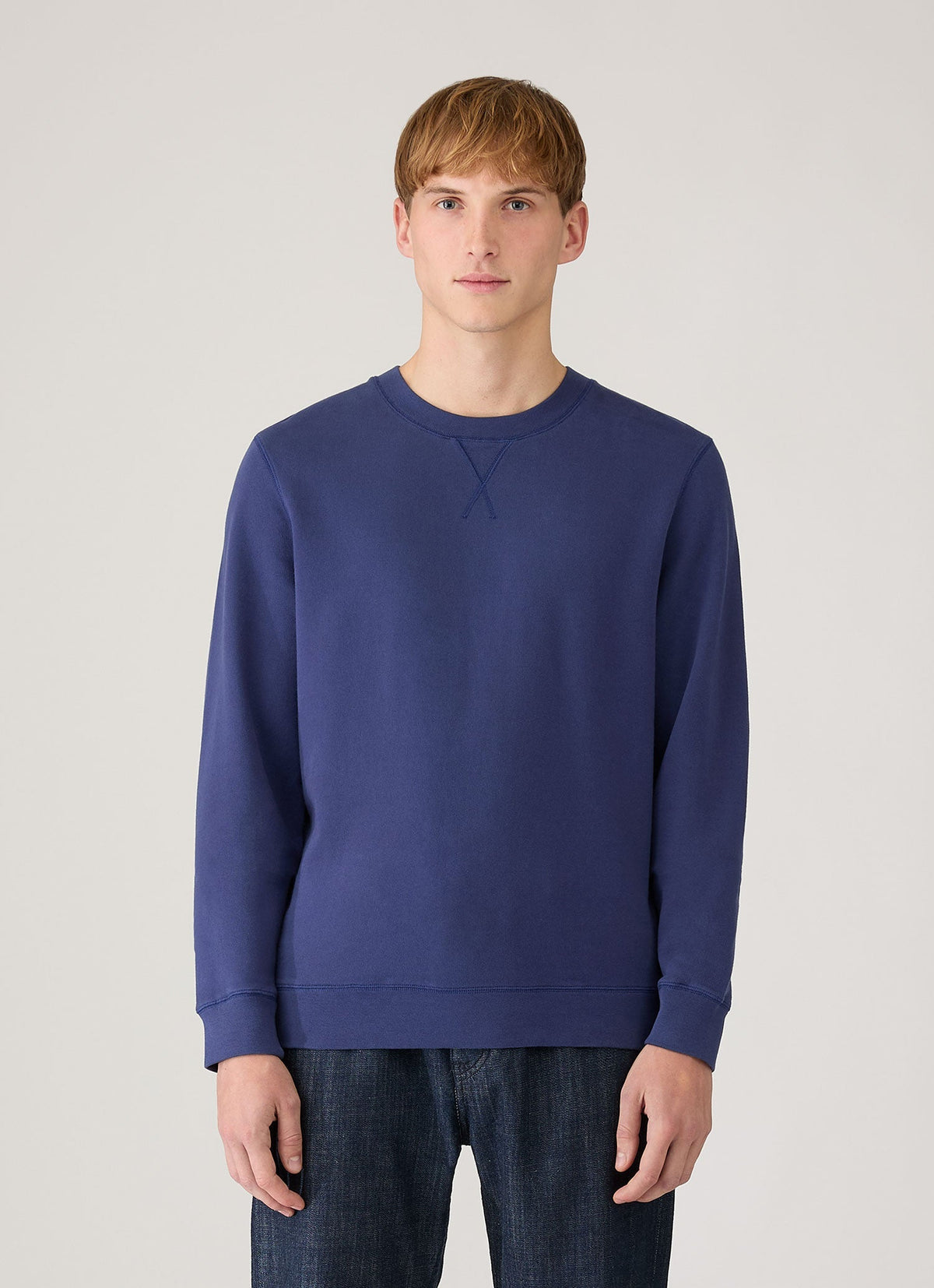 Mens Loopback Sweatshirt In Ink Blue Mswe1516 Buwx