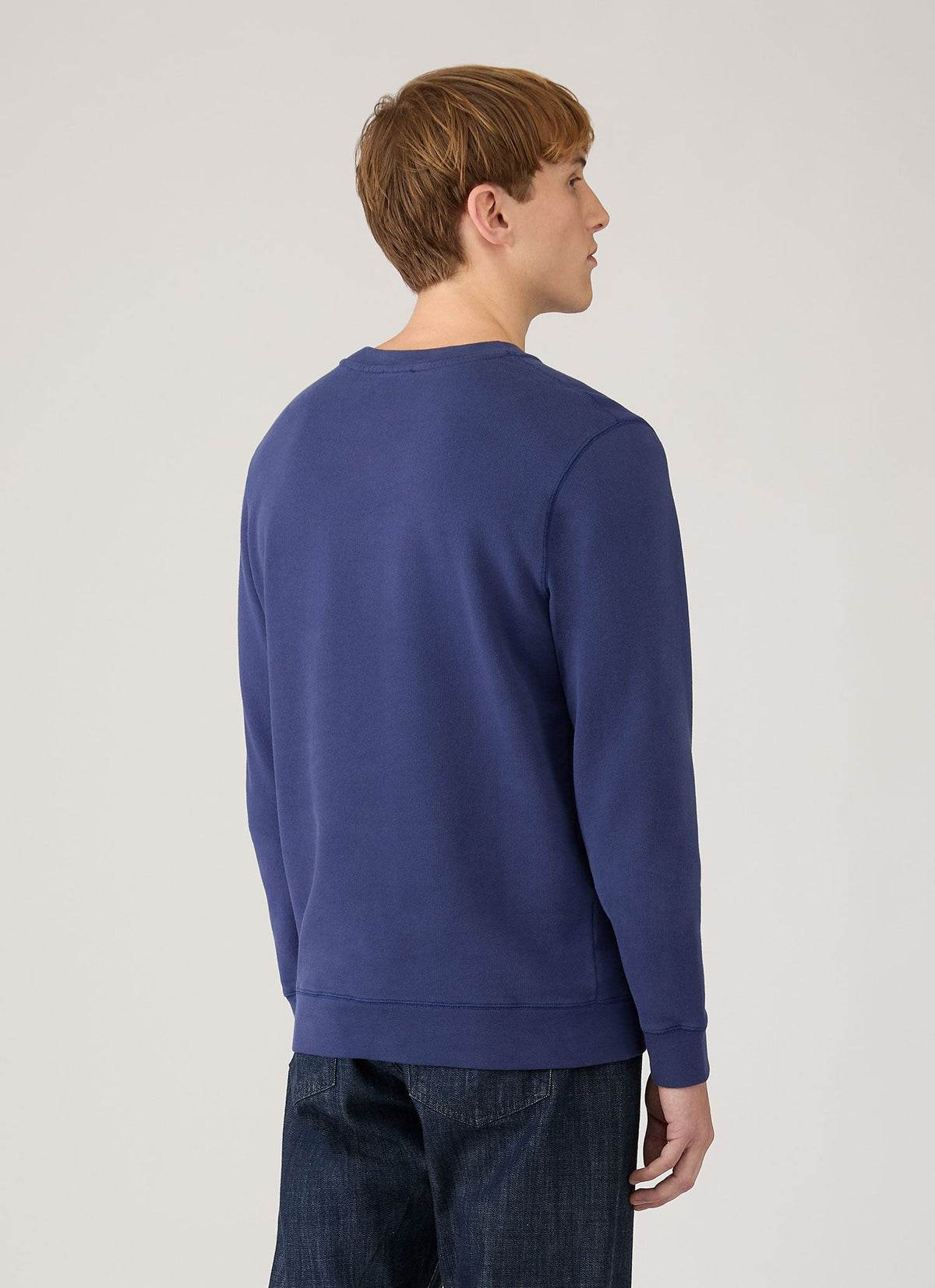 Mens Loopback Sweatshirt In Ink Blue Mswe1516 Buwx