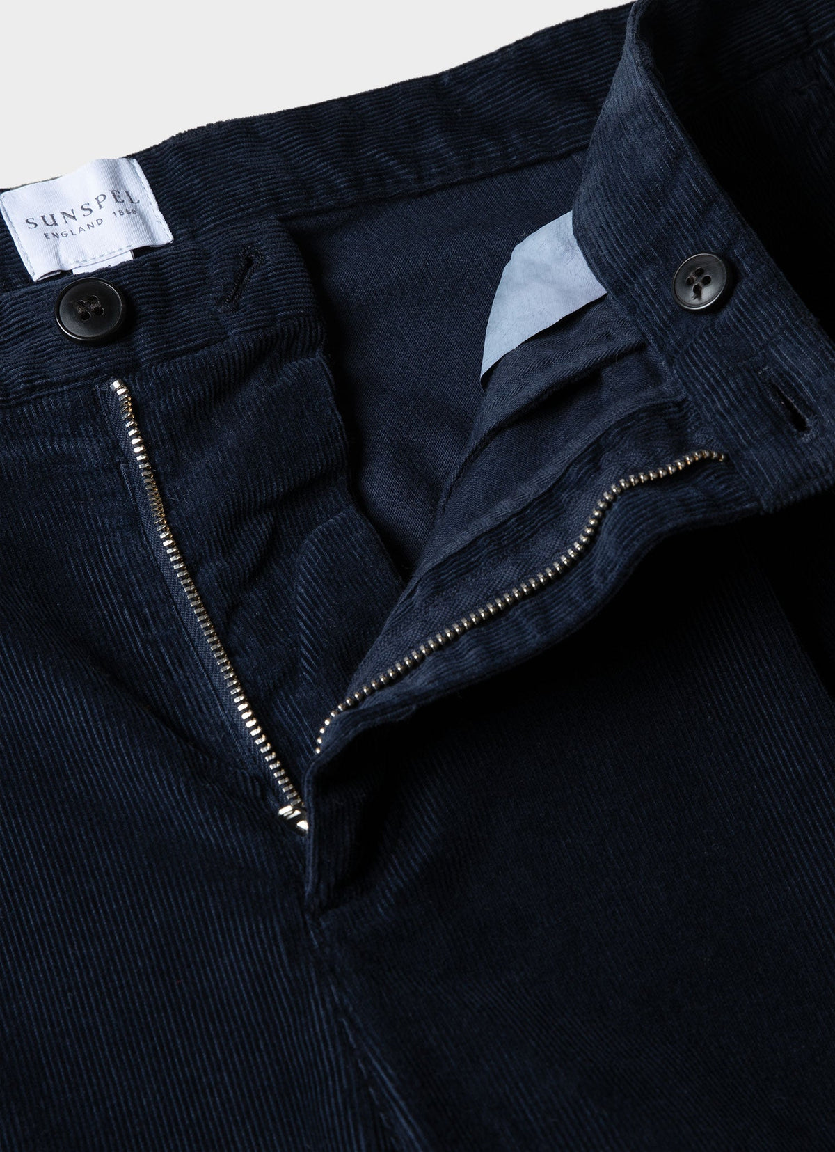 Mens Pleated Corduroy Trouser In Navy Mtrs3041 Buaa