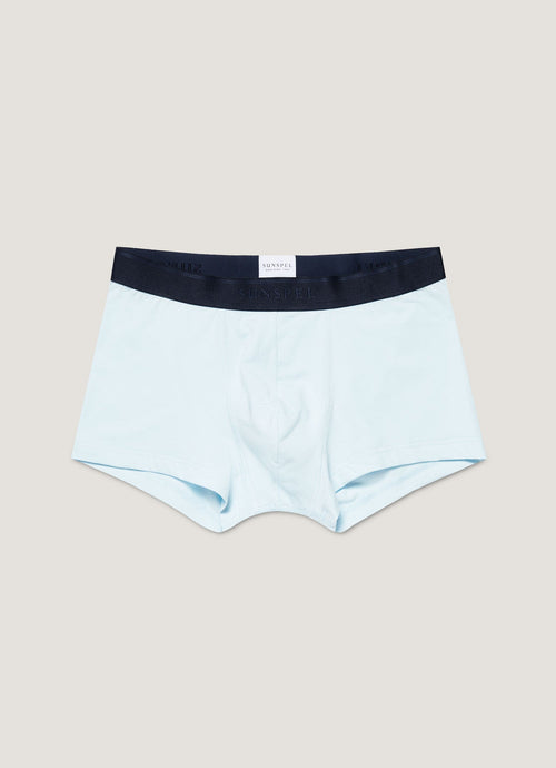 Mens Cotton Stretch Trunks In Light Blue Mtru4615 Bugz