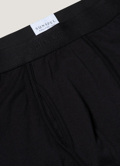 Mens Superfine Cotton Trunks In Black