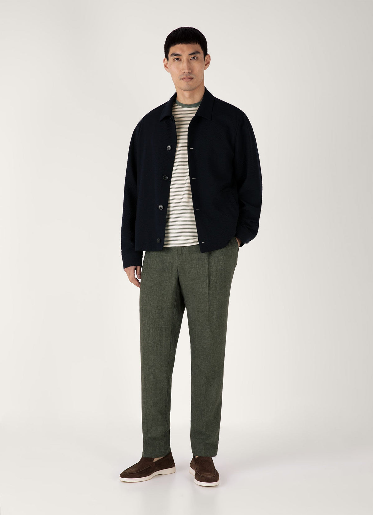 Mens Classic Tshirt In Dusk Green Undyed Mtsh0001Vs Stne