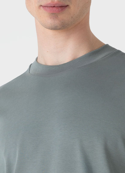Mens Long Sleeve Heavyweight Tshirt In Smoke Green Mtsh0182 Gnhp