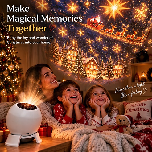 🎅 Christmas Projection Night Light – Create a Magical Holiday Wonderland