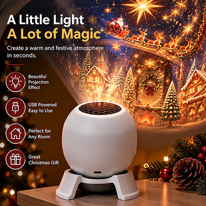 🎅 Christmas Projection Night Light – Create a Magical Holiday Wonderland