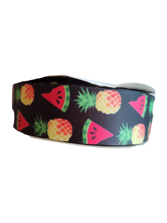 1.5" Wide Pineapple and Watermelon Nylon Dog Collar