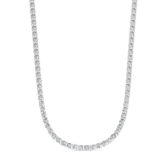 16 CTW Lab Grown Diamond Tennis Necklace – 14kt White Gold, 18’’
